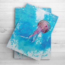 Load image into Gallery viewer, Ocean inspired Wall Art,  Nursery Room Decor,  Beach House Art and Decor,  Tropical Wall Art, Jellyfish Print, Bathroom Decor
