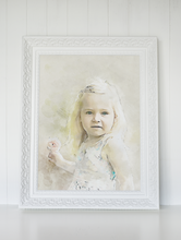 Load image into Gallery viewer, Family Portrait from Photo, Watercolor Painting of your Family, Family Illustration Print
