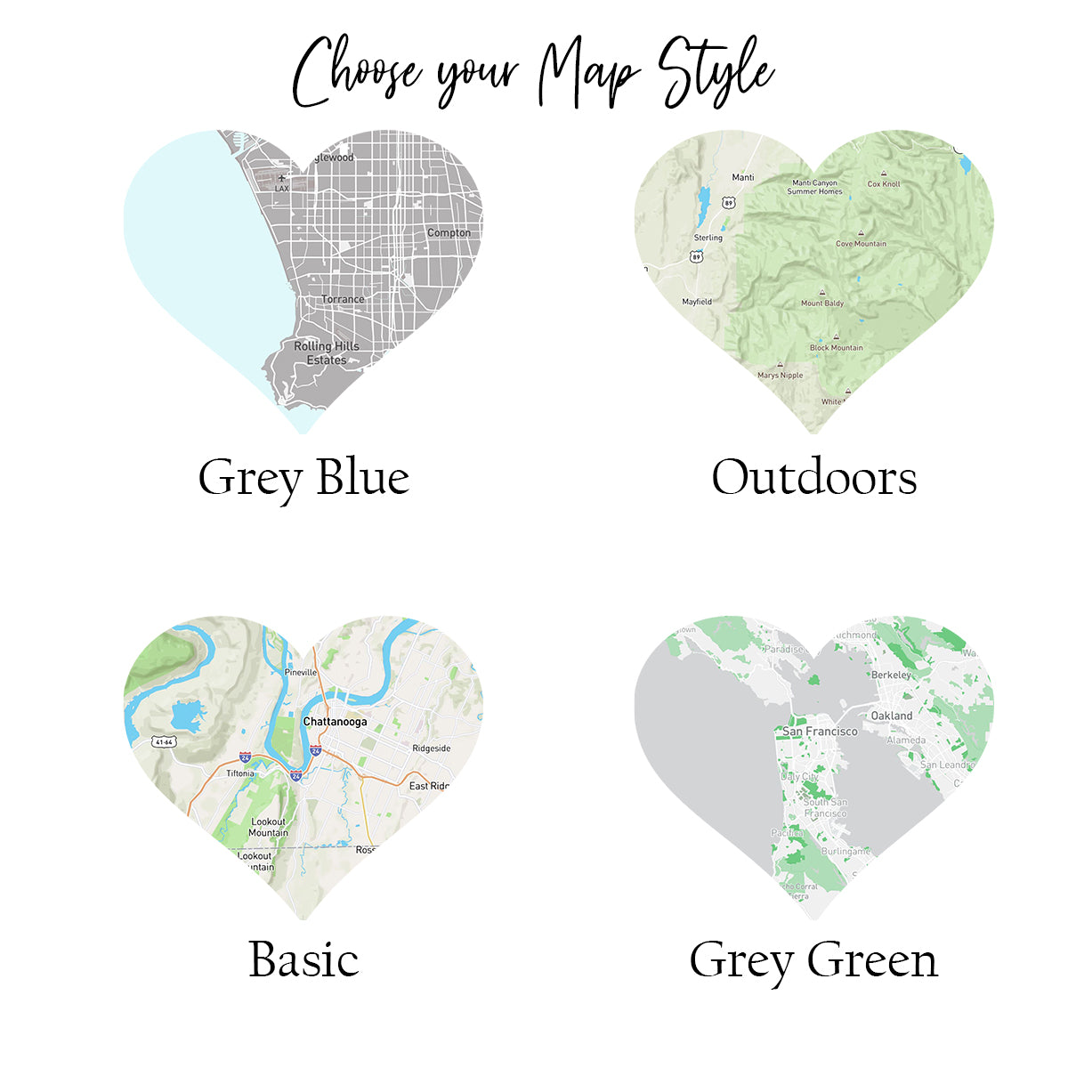 Customized 50 Year Anniversary Gifts Map Print, 50th Anniversary Gift Ideas,  Custom Heart Map Print