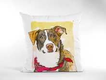 Load image into Gallery viewer, Fun Pet Portrait Pillow, Gift for Pet Owners, Pet Pillow from Photo, Portrait of your Dog
