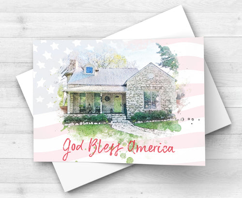 USA 4th July Patriotic Home Decor Wall Art Print