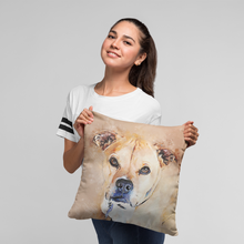 Load image into Gallery viewer, Custom Pet Portrait Pillow, Gift for Pet Owners, Pet Pillow from Photo
