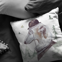 Load image into Gallery viewer, Russian Wolf Hound | Vintage Decor Pillow | Unique Pet Art
