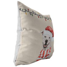 Load image into Gallery viewer, Staffordshire Bull Terrier Christmas Pillow | Staffie Owner Gift | Pit Bull Lovers | Rescue Shelter Dog
