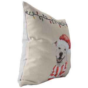Staffordshire Bull Terrier Christmas Pillow | Staffie Owner Gift | Pit Bull Lovers | Rescue Shelter Dog