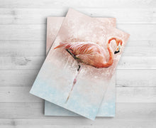 Load image into Gallery viewer, Flamingo Wall Art Print, Ocean inspired Art,  Nursery Room Decor,  Beach House Art and Decor,  Tropical Wall Art
