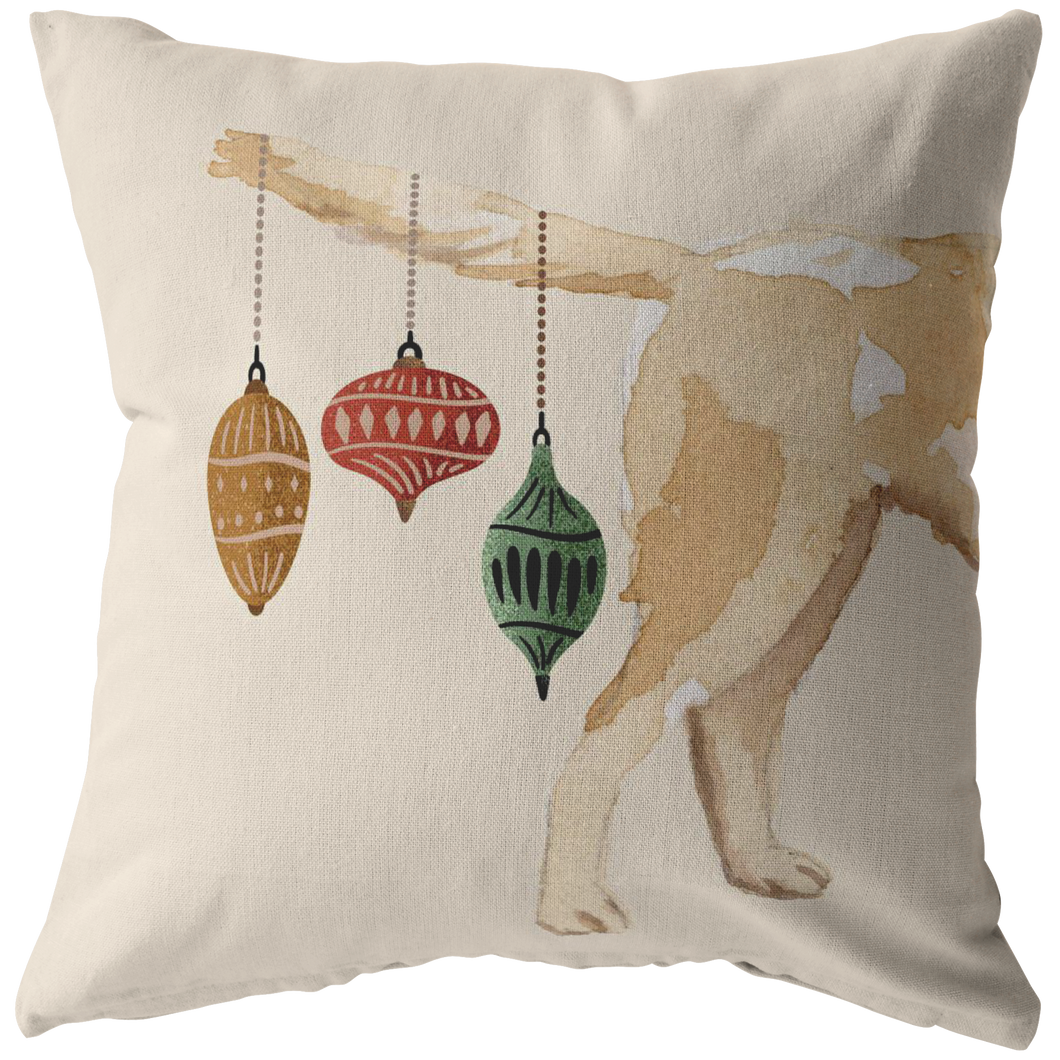 Labrador Retriever Christmas ornament Pillow