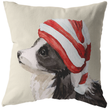 Load image into Gallery viewer, Collie Christmas Pillow | Sheep Dog Throw Pillow for the Holidays

