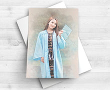 Load image into Gallery viewer, Graduation Portrait, Personalized Grad Gift, Fraternity or Sorority Portrait, Graduation 2021, Graduate Nurse Present
