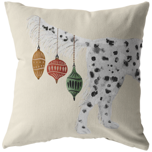 Llewellin Setter Dog Christmas Pillow