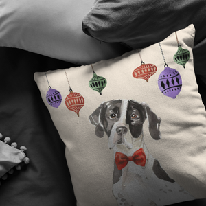 German Short Haired Pointer Christmas Pillow