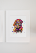 Load image into Gallery viewer, Pop Art Dog Portrait, Custom Dog Painting from Photo, Pet Memorial Gift
