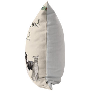 Rescue Dog Gift | Christmas Pillow for Dog Lovers | Adopt Don't Shop Decor
