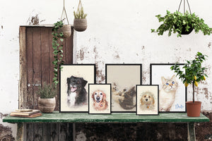 Watercolor Pet Portrait,  Portrait of your Dog or Cat, Pet Memorial Gift, Custom Portrait from Photo