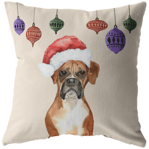 Boxer Dog Christmas Pillow | Dog Lovers Gift | Christmas Gift for Her