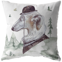 Load image into Gallery viewer, Russian Wolf Hound | Vintage Decor Pillow | Unique Pet Art
