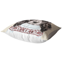 Load image into Gallery viewer, Cocker Spaniel Christmas Pillow | Christmas Sweater Pillow | Custom Dog Pillow
