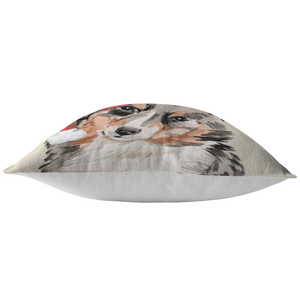 Australian Shepherd Gifts, Christmas Dog Throw Pillow, Aussie Shepherd Owner Gift for Christmas