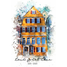 Load image into Gallery viewer, Custom Home Portrait, Realtor Closing Gift, Painting from Photo, Watercolor House
