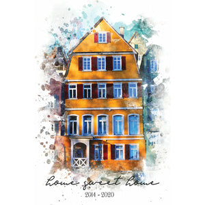 Custom Home Portrait, Realtor Closing Gift, Painting from Photo, Watercolor House