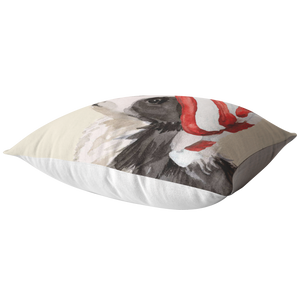 Collie Christmas Pillow | Sheep Dog Throw Pillow for the Holidays