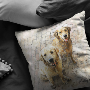 Custom Pet Portrait Pillow, Gift for Pet Owners, Pet Pillow from Photo